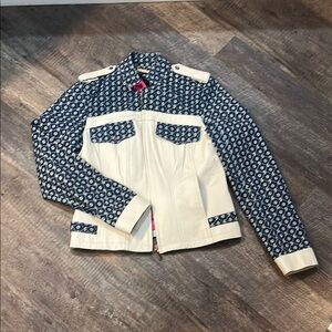 EUC Rocawear Blue and Cream Women's Jacket